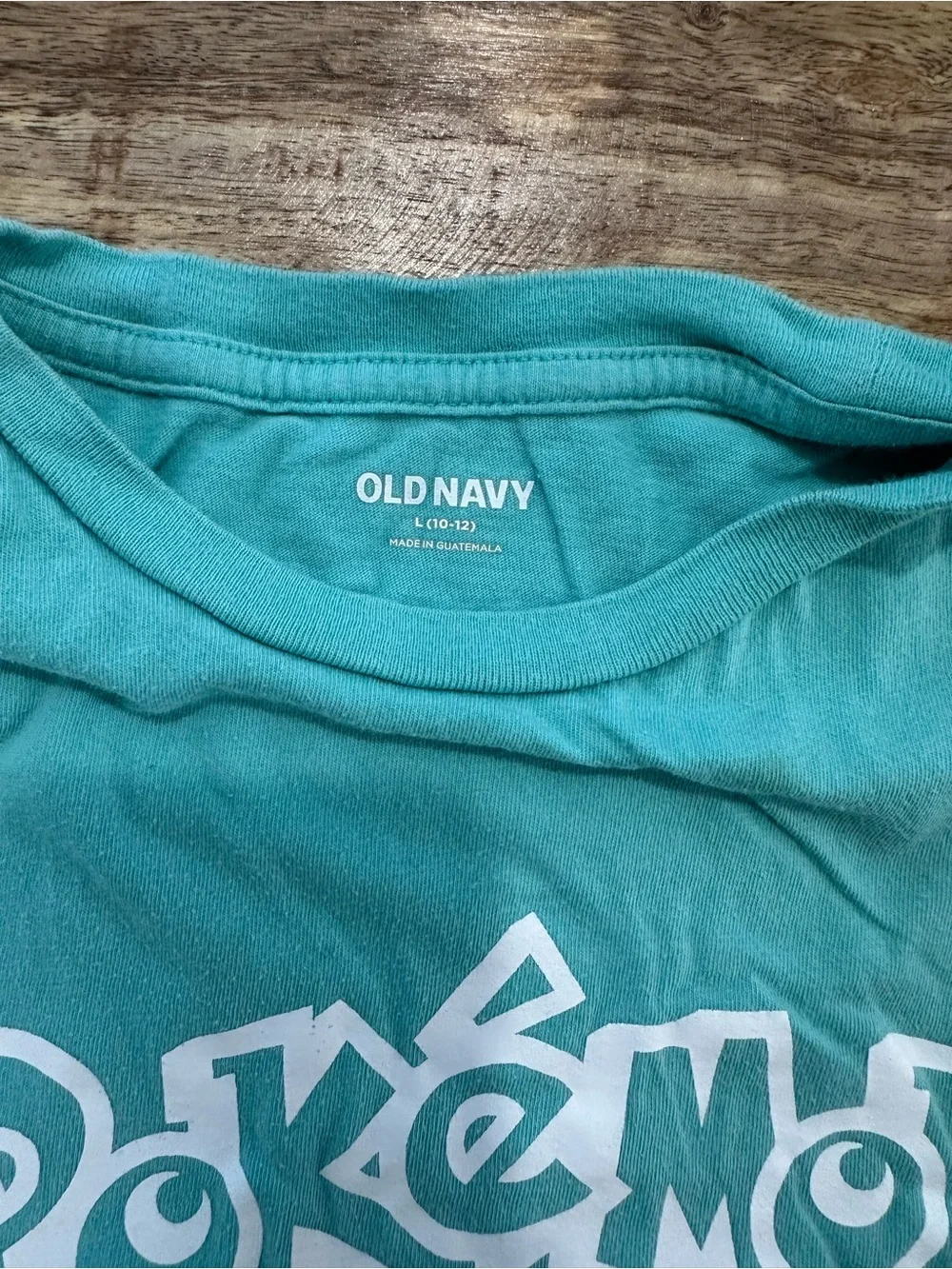 Old Navy Teal & Black Pokémon Graphic Kids Tees